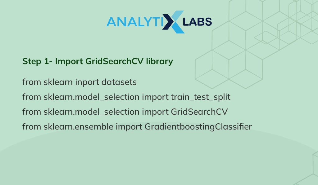 import gridsearchcv library