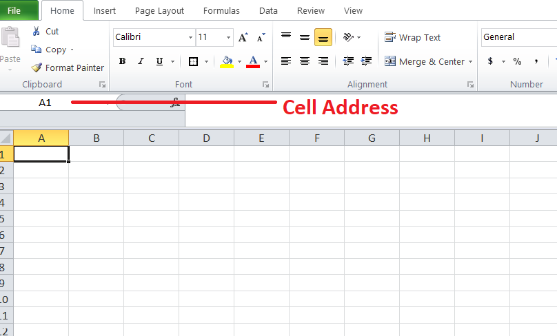 excel cell address