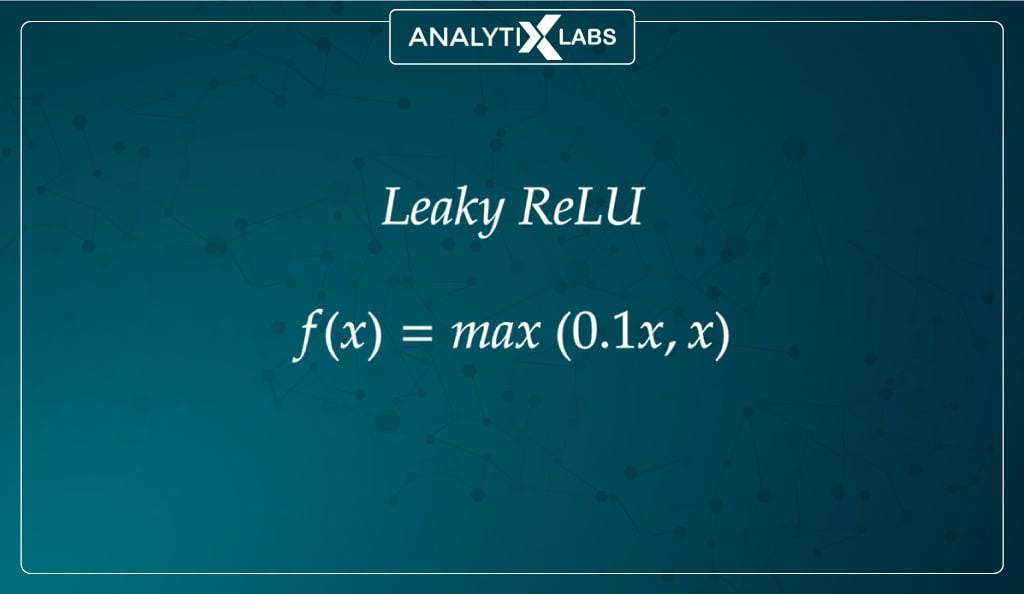 leaky relu function formula