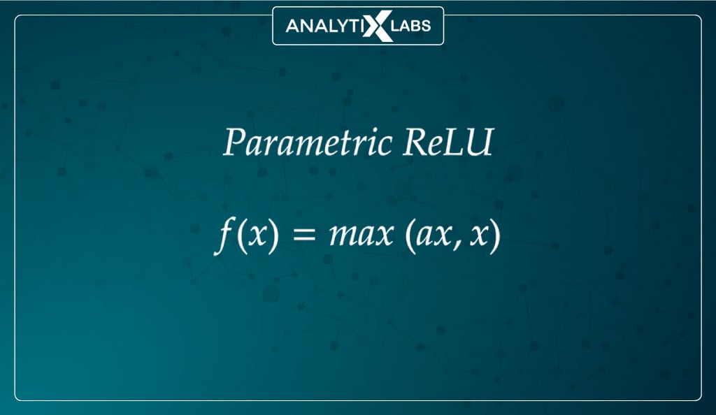 parametric relu function formula